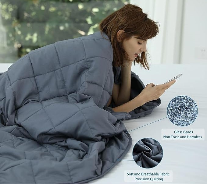 Weighted cooling blanket for anxiety #brightbyyourside
brightbyyourside.com